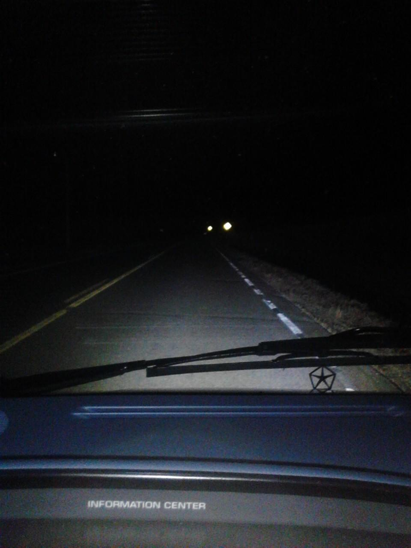 With my lower set of bar lights.